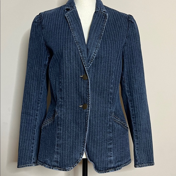 New York & Company Jackets & Blazers - 👖🧢🥏EUC New York & Company Striped Denim Jacket